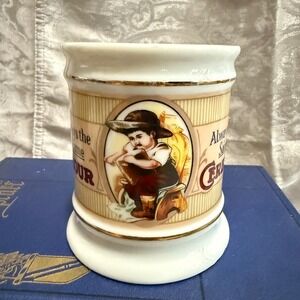 Vintage  Flour Mug 1985 Franklin Porcelain Always‎ The Same Northern Dakota